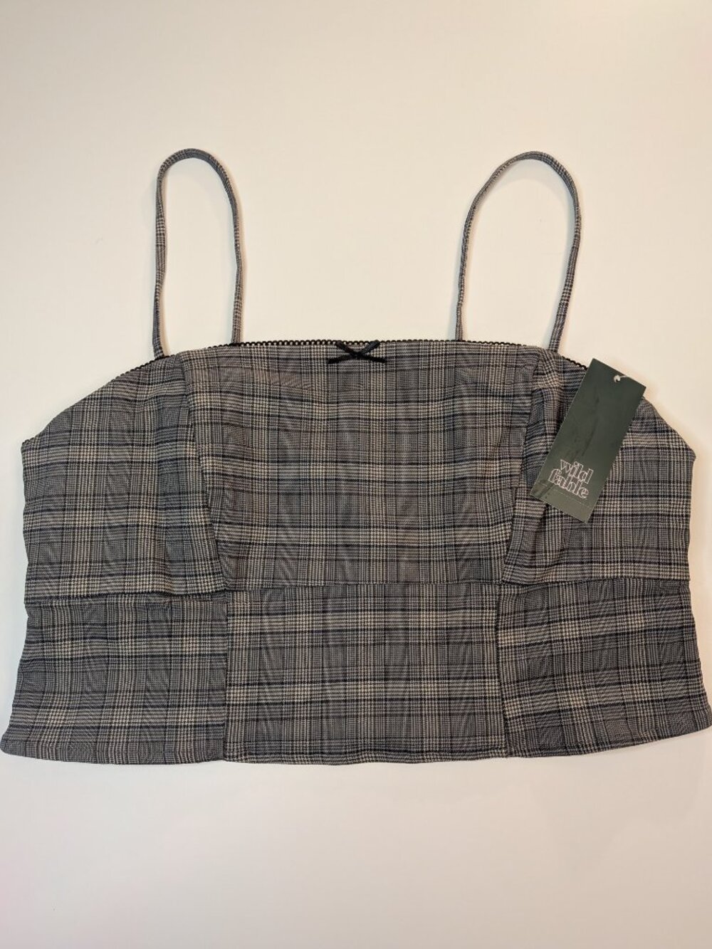 Wild Fable Women’s Plaid Corset Cami Top Size L NWT